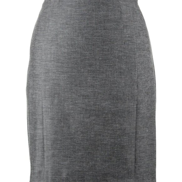 Express $70 Sz 4 Charcoal Gray Pencil Lined Polyester Cotton Rayon Skirt - Picture 1 of 6